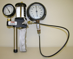 Tool for testing pressure gauges.